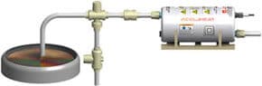 Accuheat Quartz In-Line Heater Single Pass Diagram