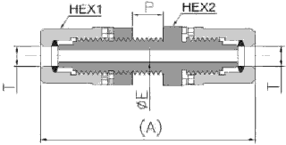 Fit-One PFA Fitting Panel Mount Union Diagram Fit-One PFA Fitting Panel Mount Union Diagram