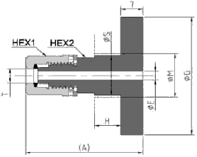 Fit-One PFA Union Flange Diagram